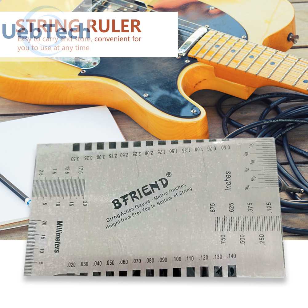 Thước Đo Bằng Thép Không Gỉ Gọn Nhẹ Siêu Bền Tiện Dụng Cho Nhạc Cụ