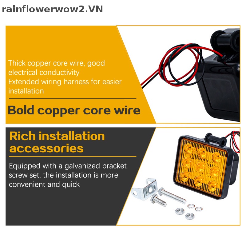 Đèn LED Cảnh Báo DC 12-80V 9SMD Chuyên Dụng Cho Xe Hơi Xe Tải