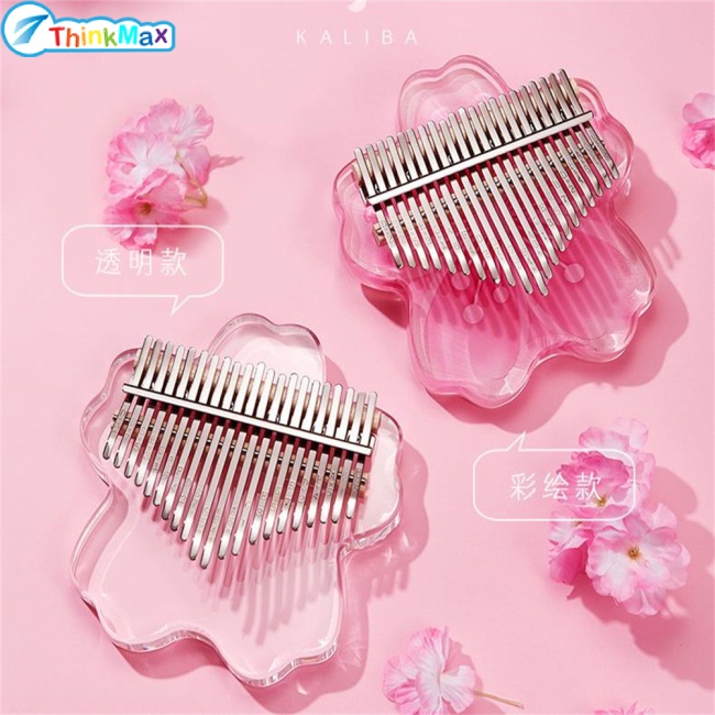 Thinkmax Đàn Kalimba 17 / 21 Phím Hình Hoa Đào Nhiều Màu Sắc