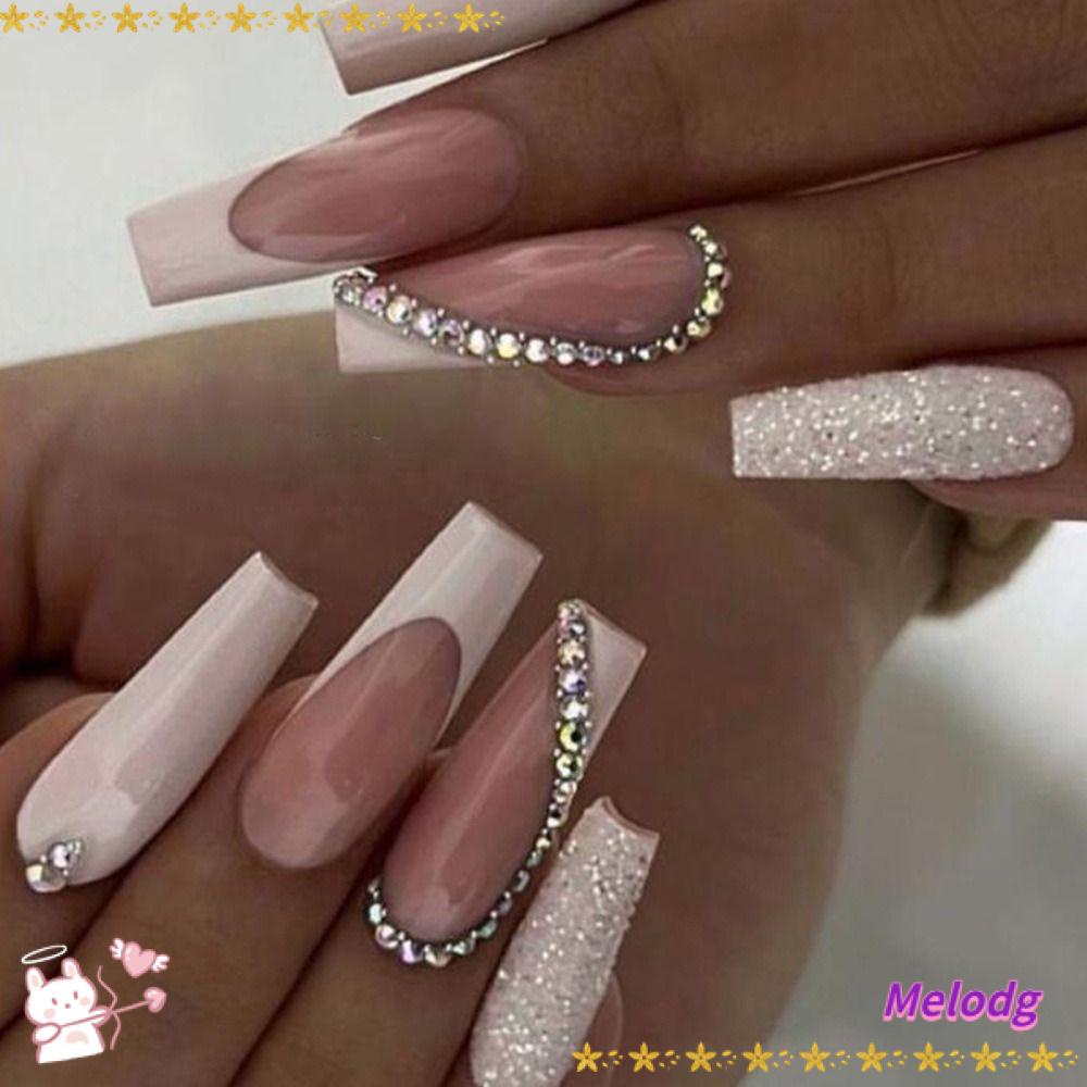 Bộ Móng Tay Giả Dạng Nhấn Che Phủ Toàn Diện Hình Chữ T DIY