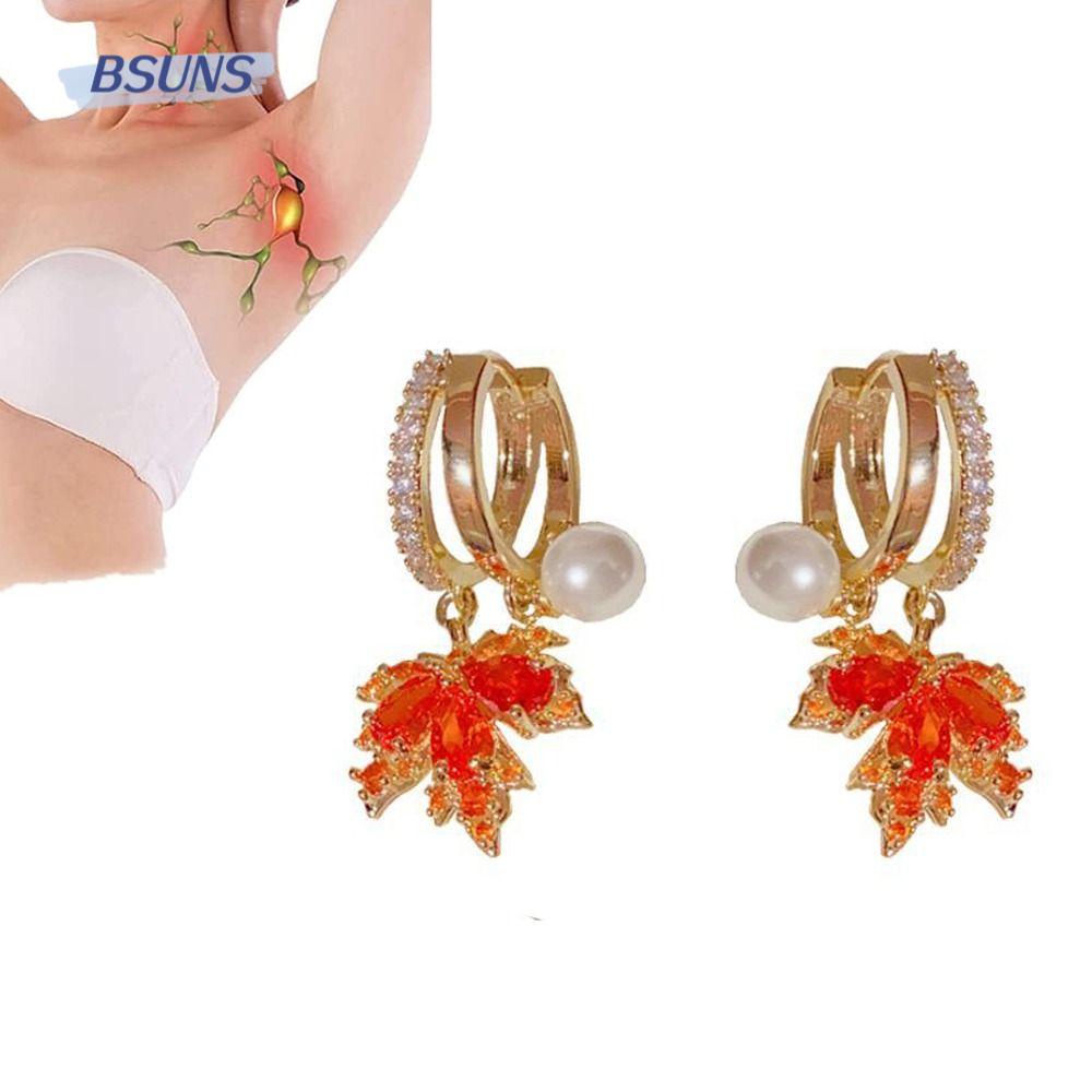 Bông Tai Châm Cứu Từ Tính BSUNS Lymphatic Làm Quà Tặng Trang Sức Giảm Căng Thẳng Và Thoát Nước