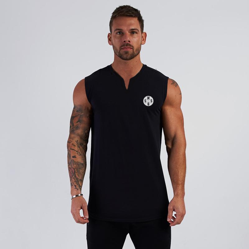 Áo Thun Bóng Rổ Không Tay Cổ Chữ V Thiết Kế Mới Chất Liệu Cotton Cao Cấp Thời Trang Dành Cho Nam