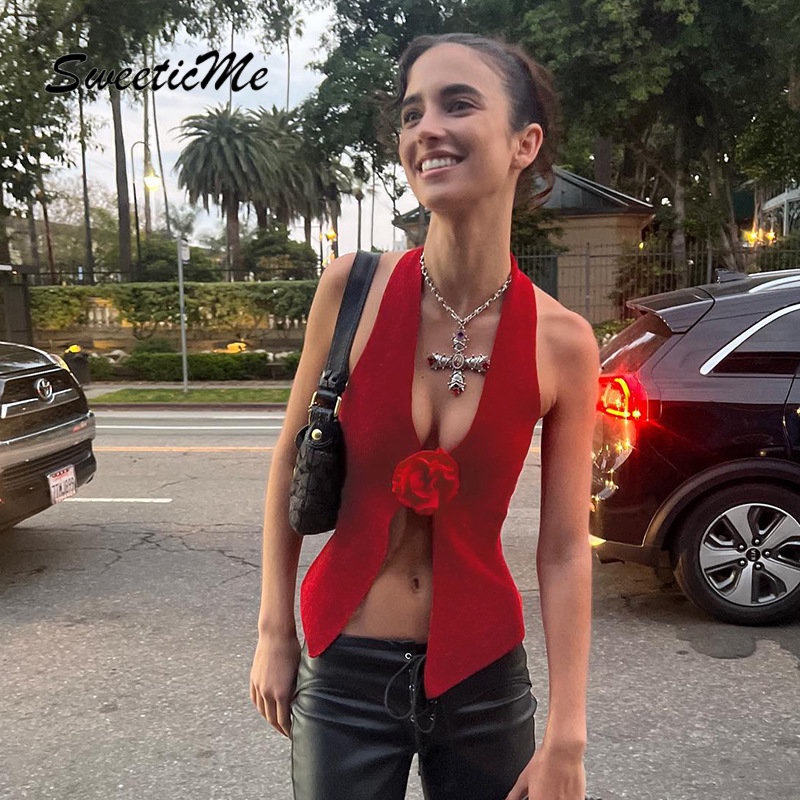 Áo Hai Dây Màu Trơn Họa Tiết Hoa Thời Trang 2023 Cho Nữ