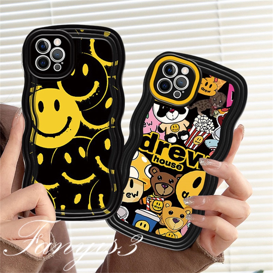 Ốp Điện Thoại TPU Mềm Họa Tiết Mặt Cười Hoạt Hình Cho iPhone 14 13 12 11 Pro Max X XR Xs Max 8 7 6 6s Plus SE 2020