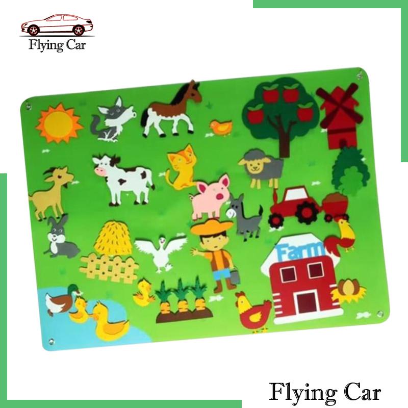 [Lzdjfmy2] Bảng Nỉ Busy Học Tập Cho Trẻ Mẫu Giáo Du Lịch