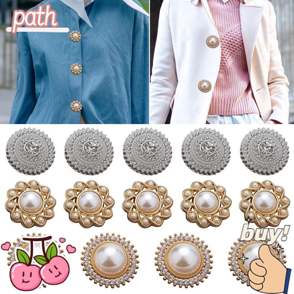 PATH Phụ Kiện Trang Trí Lối Đi Bằng Kim Loại Xinh Xắn|Nút Áo May Vá Thủ Công DIY Siêu Bền Tiện Dụng
