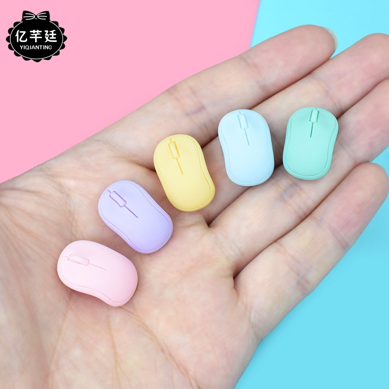 Set 10 Phụ Kiện Trang Trí Điện Thoại Hình Chú Chuột Mini Dễ Thương DIY