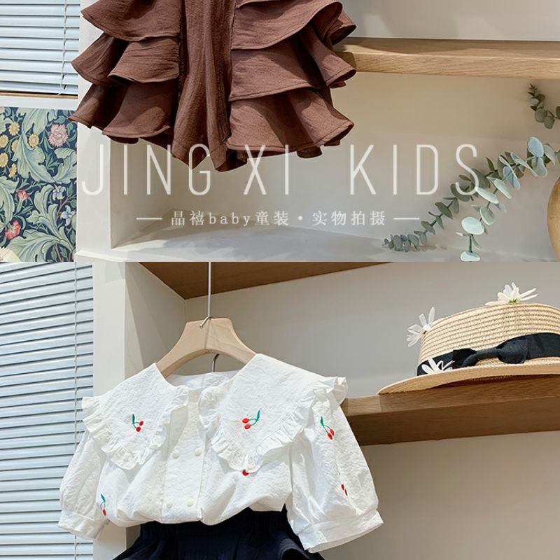 Quần Short Chữ a Xếp Tầng Phong Cách Hàn Quốc Thời Trang Mùa Hè Cho Bé Gái