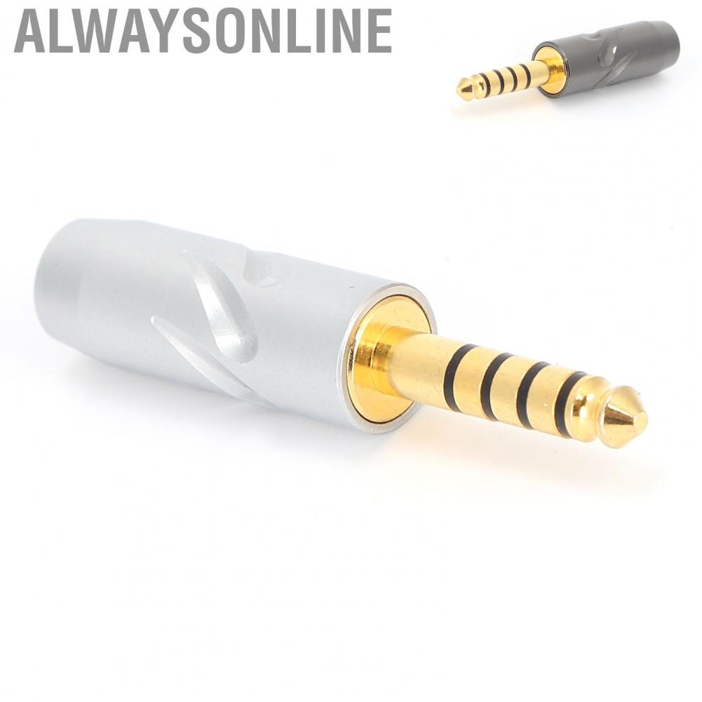 Alwaysonline Headphone Plugs  Metal Durable 4.4mm Balanced Plug for Amplifiers Mixer Audio Equipment