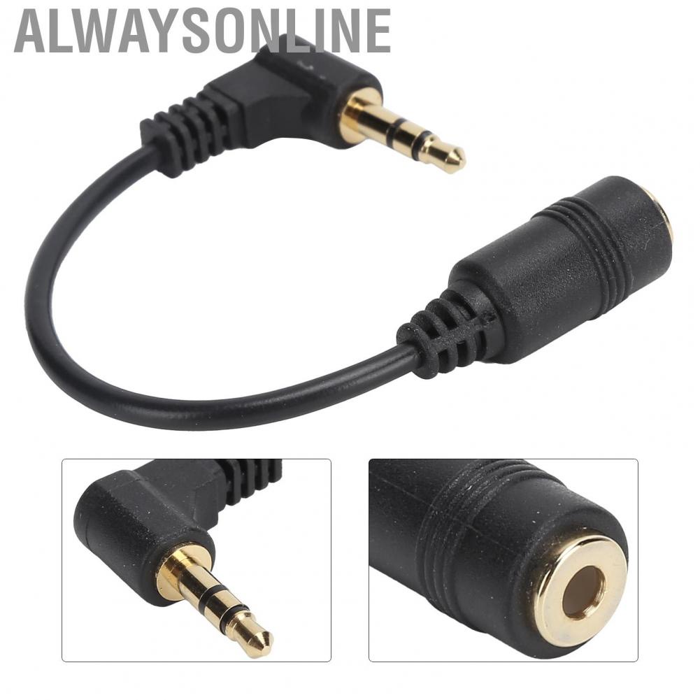 Alwaysonline 90 Degree Elbow Cable 3‑Pole 3.5mm Male To Female  Extension C ZIN