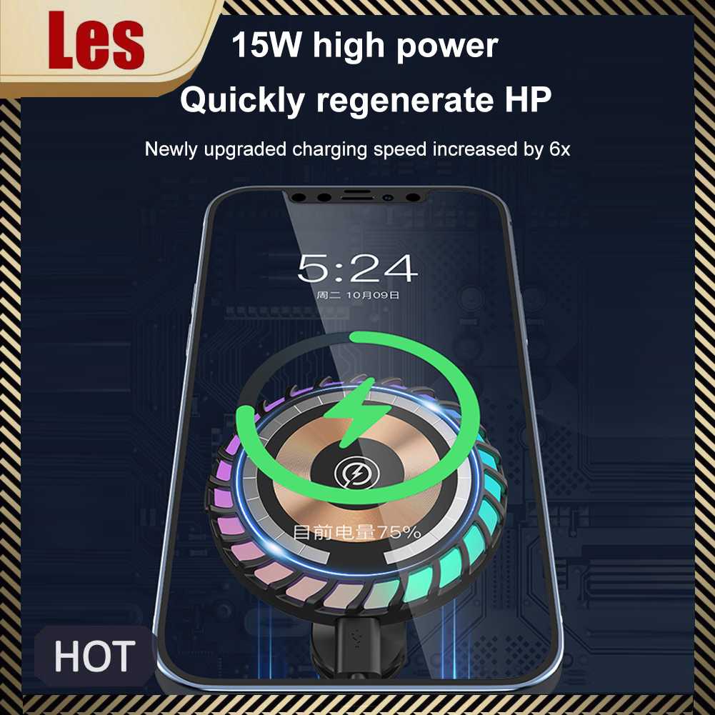 Giá Đỡ Điện Thoại Gắn Lỗ Thông Gió Xe Hơi 15W RGB Cho lphone 14 13 12 Pro Max