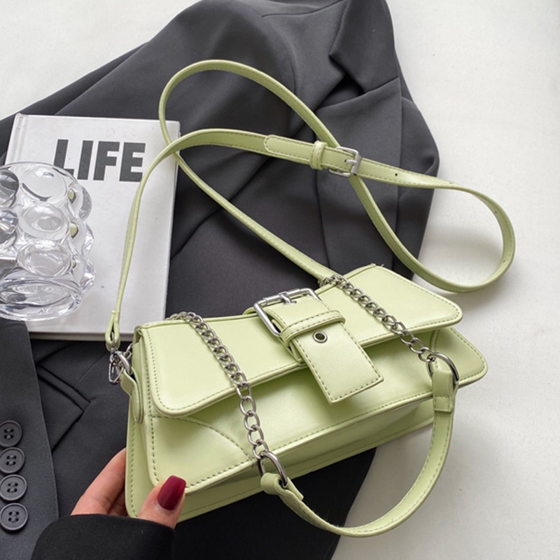 Túi đeo dưới cánh tay Hình Vuông Cỡ Nhỏ Phối Dây Đeo Sợi Xích Phong Cách Cổ Điển Thời Trang Cho Nữ