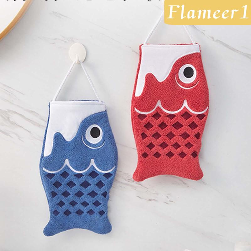 [Flameameer1] Khăn Lau Tay / Treo Tường Hình Cá Vui Nhộn Dùng Làm Quà Tặng