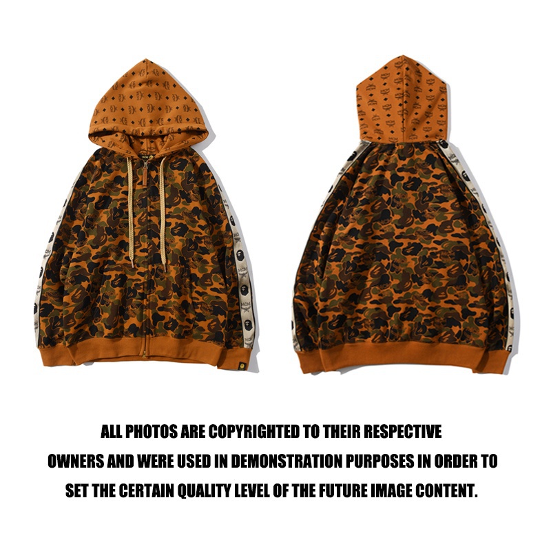 Áo Khoác Hoodie Dáng Rộng In Họa Tiết Đầu Cá Mập bape Rằn Ri Hai Đường Kẻ Thiết Yếu Cho Nam