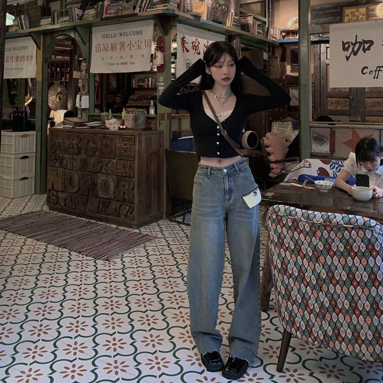 Hana áo croptop áo croptop nữ Thiết kế ít người cao eo slim hottie ngắn áo khoác 2023 NEWmay3101