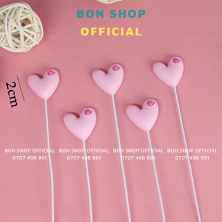 Topper Silicone Trái Tim Chấm Tim Set 5C