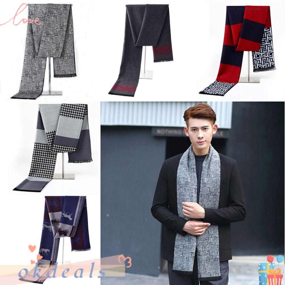 Khăn Choàng Cổ Giữ Ấm Thiết Kế Đơn Giản Thời Trang Cao Cấp Cho Nam