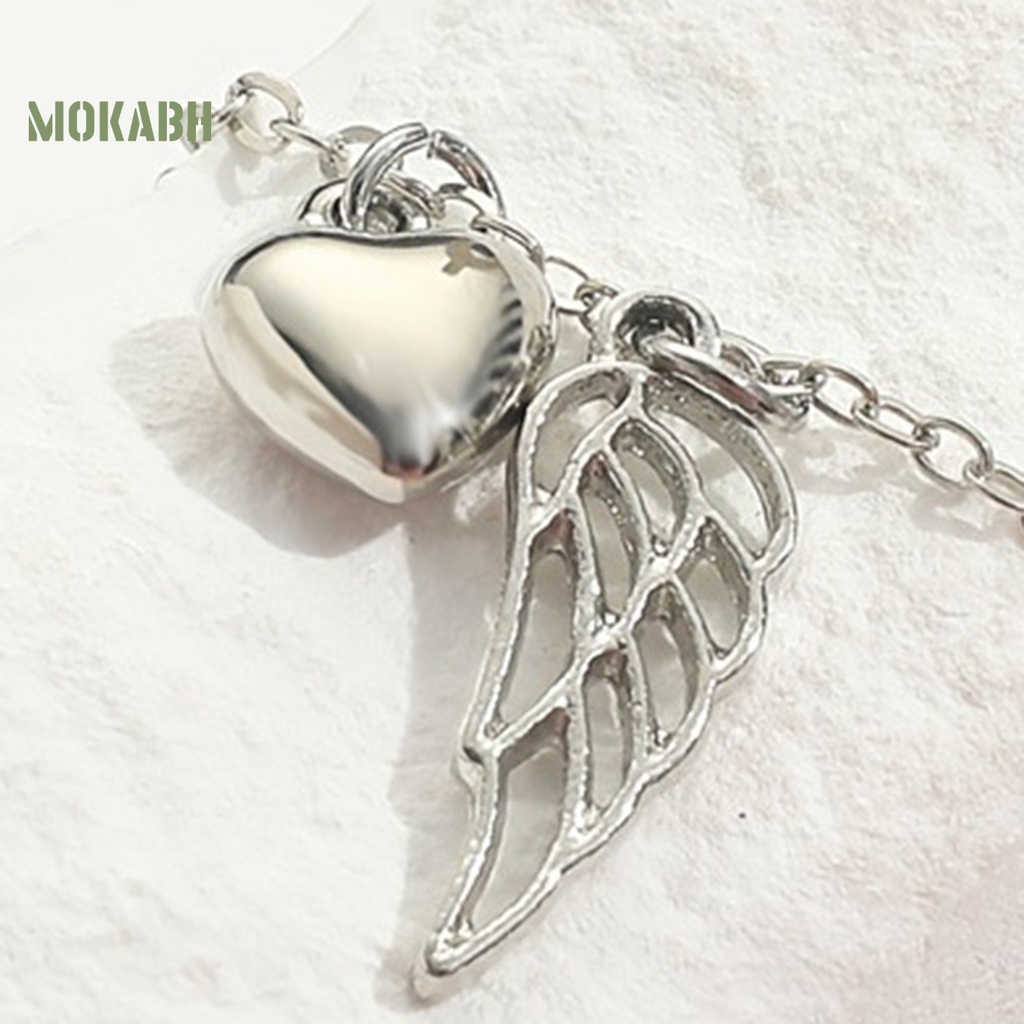 [Mới] Vòng cổ Mặt Hình Học Trái Tim Đôi Cánh Thiên Thần Không Gây Dị Ứng Trang Sức Nữ