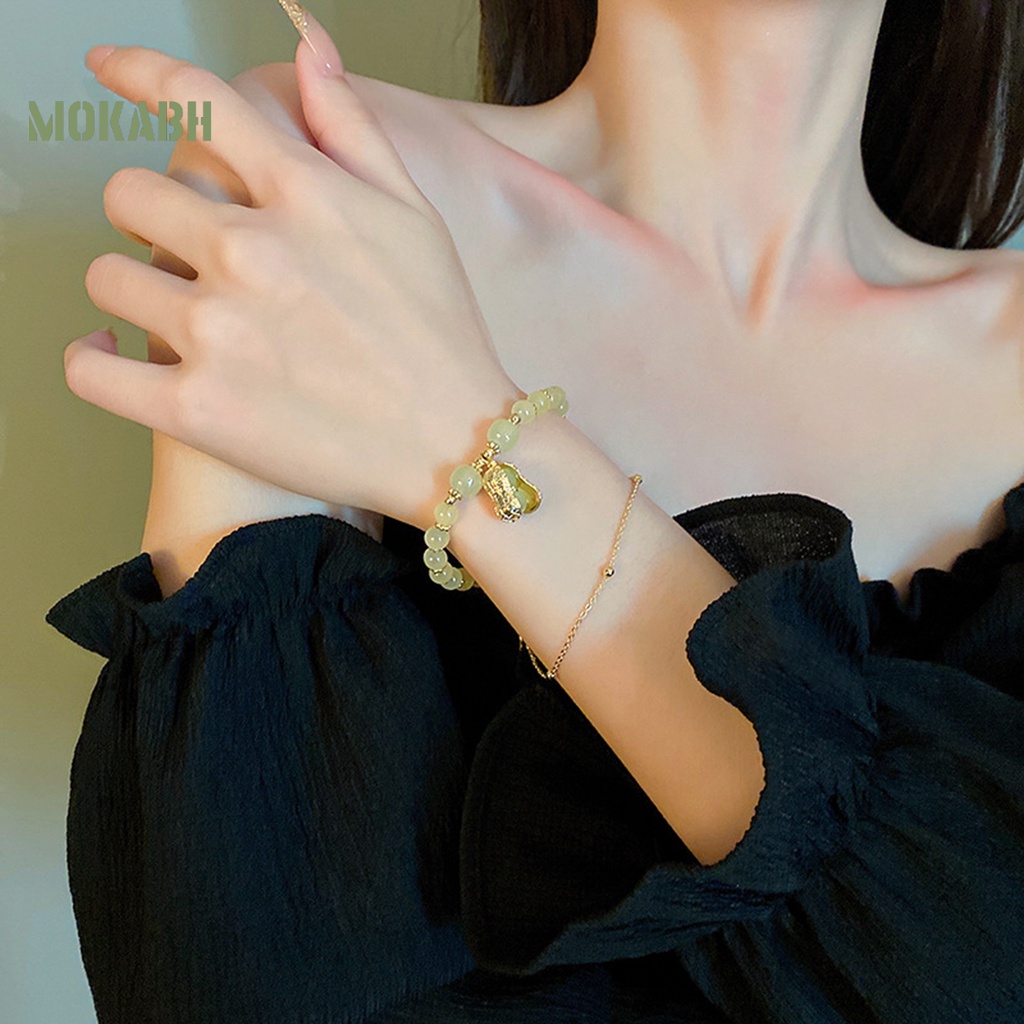 Vòng Đeo Tay Hai Lớp Chuỗi Hạt Thời Trang Xinh Xắn Cho Nữ