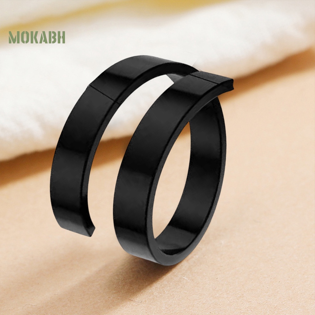 [Mới] Nhẫn Mở Hai Lớp Đánh Bóng Cao Thời Trang Cá Tính Có Thể Điều Chỉnh Dành Cho Nam