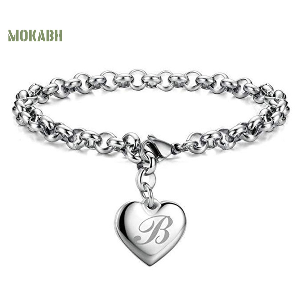 Vòng Đeo Tay Mặt 26 Chữ Cái Thời Trang Nữ Tính