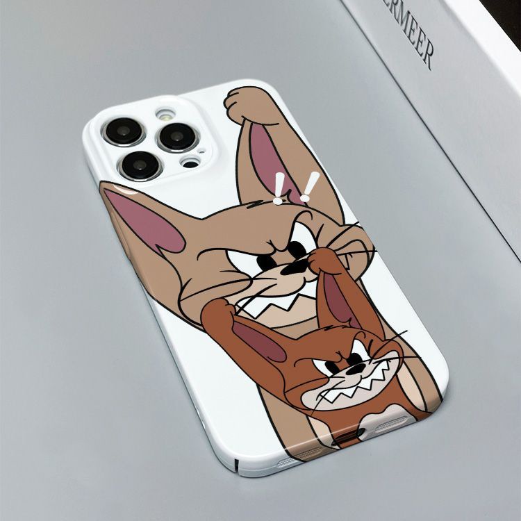 Ốp Điện Thoại Cứng Hình Mèo Và Chuột Cho iPhone14 1213 Redmi 9 1213