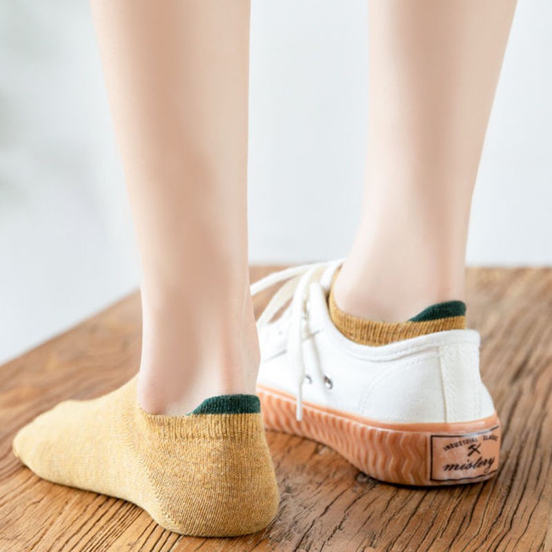 Đôi Vớ Mỏng Co Giãn Thoáng Khí Thấm Hút Mồ Hôi Chống Trượt Thân Thiện Với Da Phong Cách Nhật Bản Dễ Thương Dành Cho Nam Nữ