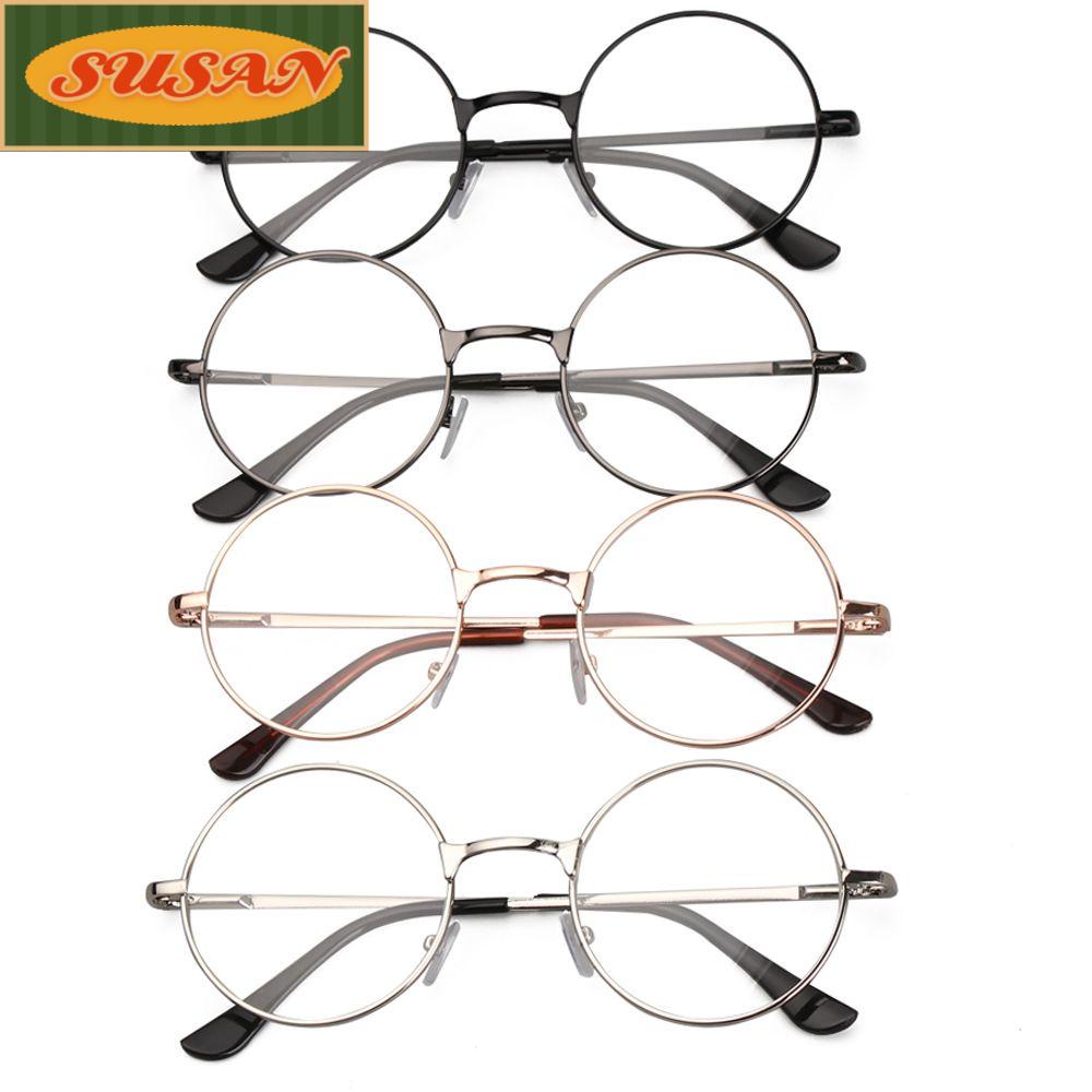 Kính Đọc Sách Gọng Kim Loại Tròn Siêu Nhẹ Linh Hoạt Nhỏ Gọn Unisex