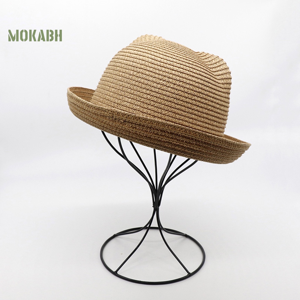 [Mok Abh] Mũ Rơm Vành Gấp Được Trang Trí Tai Mèo