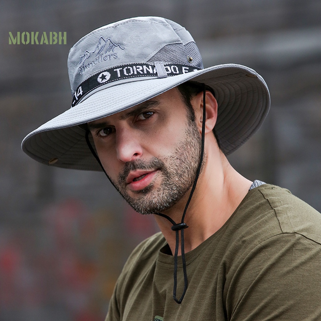 Nón Rộng Vành Chống Thấm Nước Thoáng Khí Kèm Dây Đeo Thời Trang Mùa Hè Cho Hoạt Động Ngoài Trời