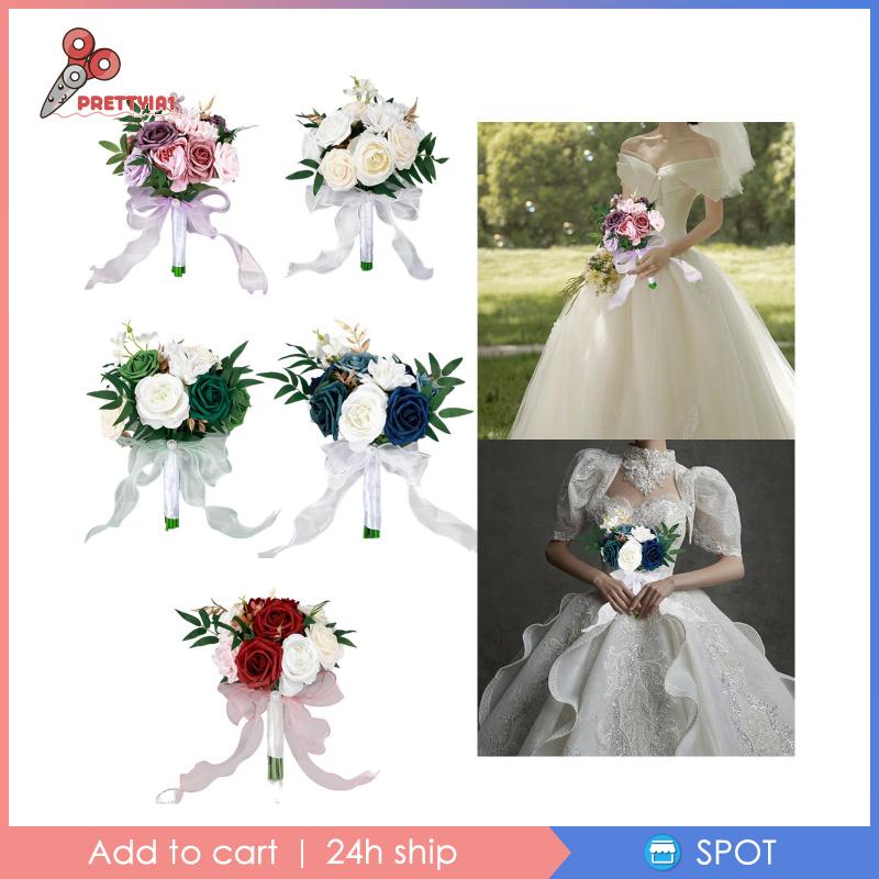 [Prettyia1] Bó Hoa Phù Dâu Cầm Tay Cho Tiệc Cưới / Lễ Tốt Nghiệp