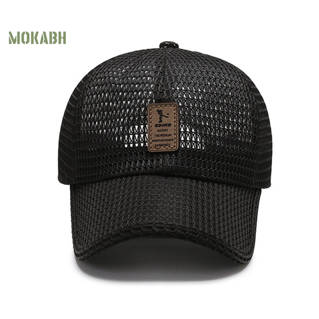 Abh Mũ Lưỡi Trai Thiết Kế Kiểu Lưới Màu Trơn Dùng Cho Nam Và Nữ