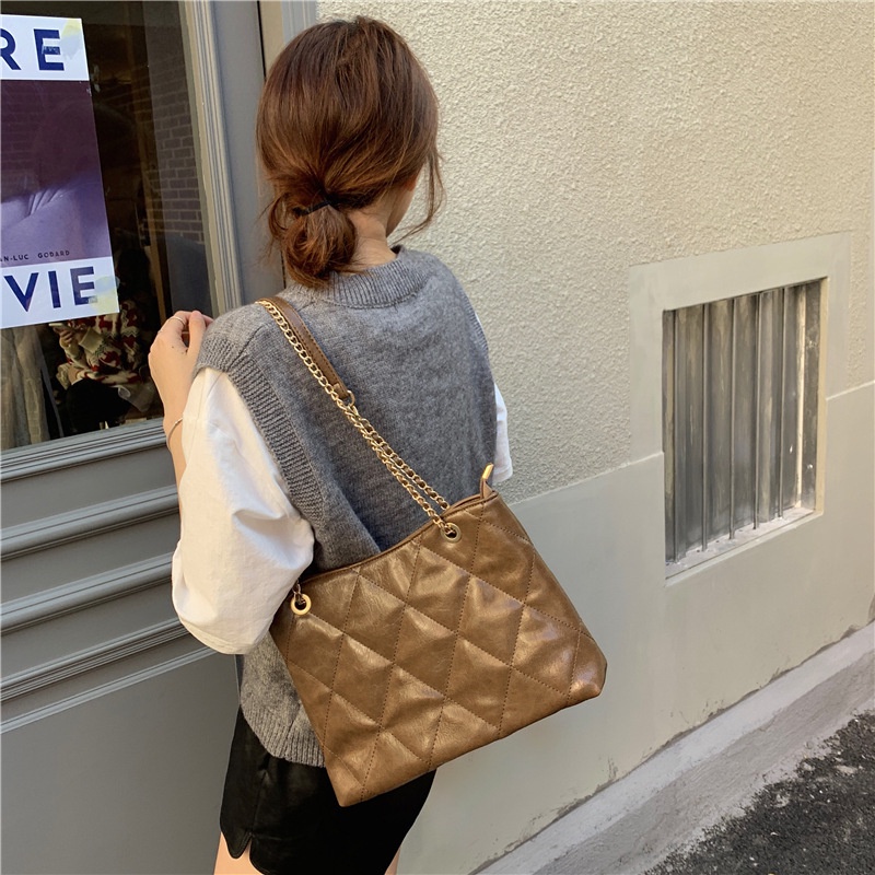 Túi Xách Da Cừu Đính Kim Cương Giả Cao Cấp Thời Trang