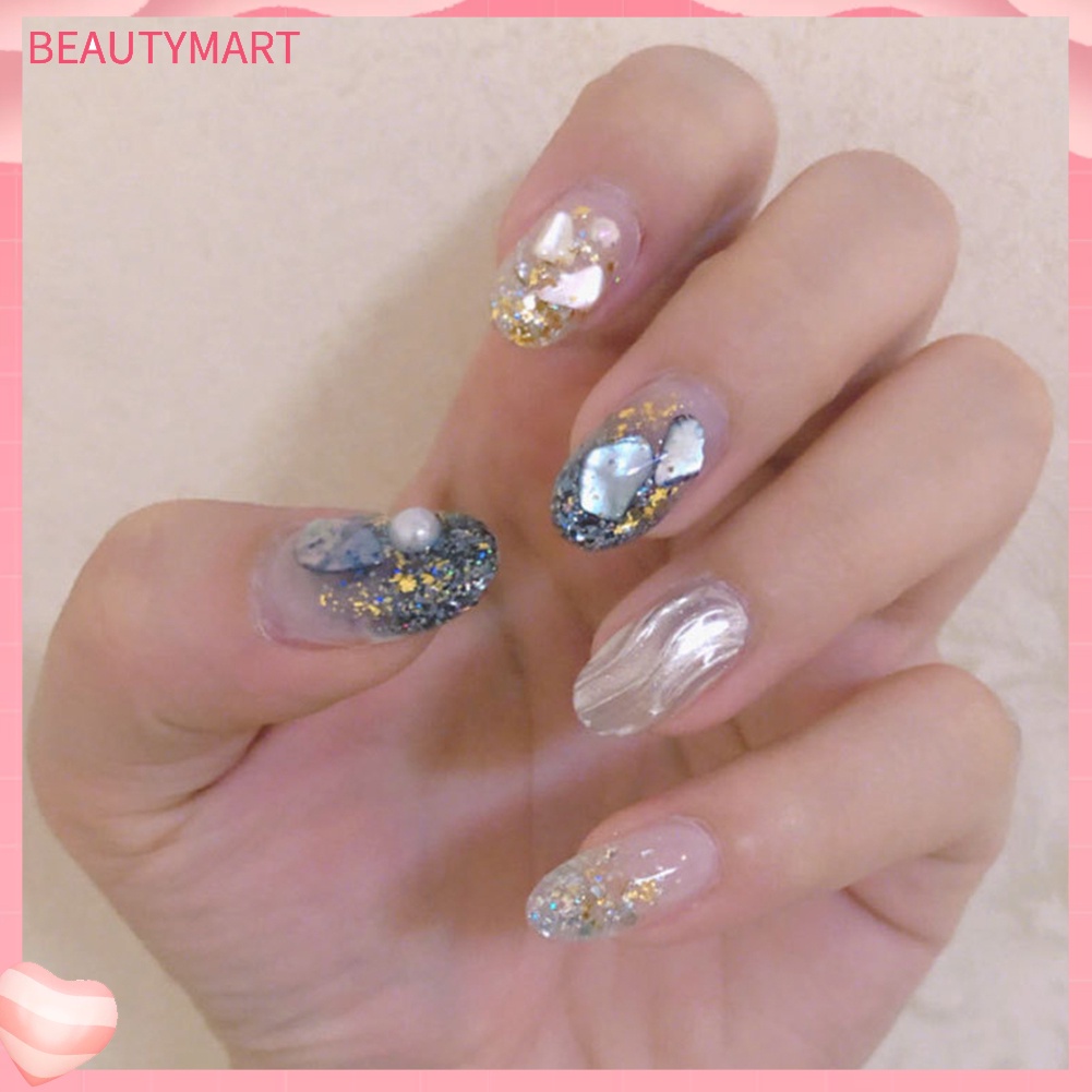 [beautymart] Bộ Phụ Kiện Trang Trí Móng Tay Nghệ Thuật 3D Kiểu Vỏ Sò Không Đều 12 Phong Cách