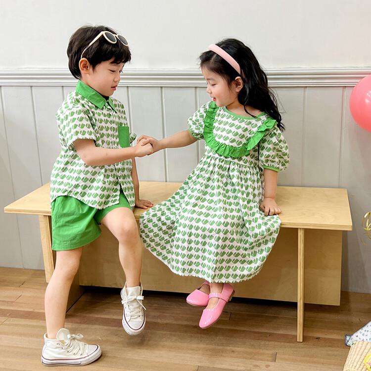 Áo Sơ Mi In Họa Tiết Toàn Bộ Thời Trang Mùa Hè Cho Chị Em Gái