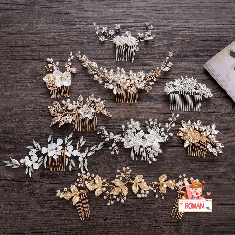Kẹp Tóc Cô Dâu Đính Hạt Lấp Lánh|Phụ Kiện Trang Sức Cô Dâu Xinh Xắn Chất Lượng|Kẹp Tóc Hình Vương Miện