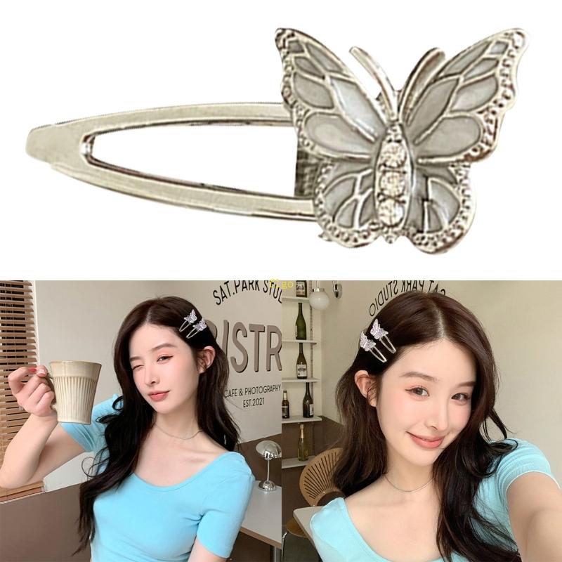 Kẹp Tóc Hình Bướm Y2K Lấp Lánh Ngọt Ngào Dễ Thương