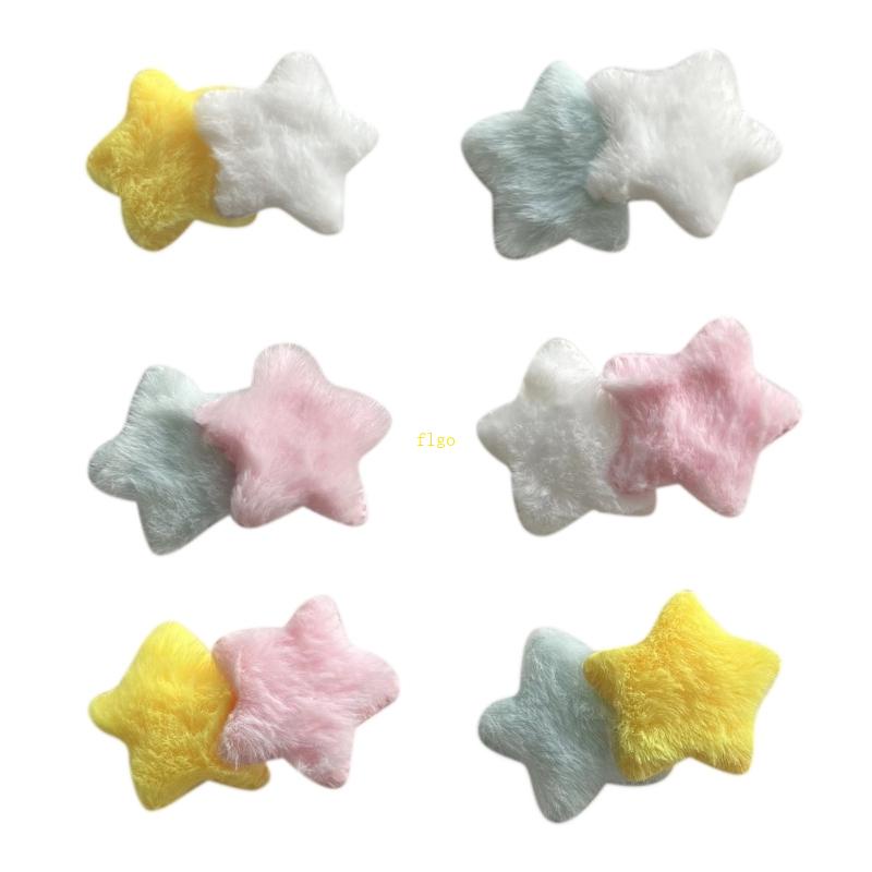 Kẹp Tóc Hình Ngôi Sao Bằng Lông Nhung Dễ Thương Xinh Xắn Dành Cho Nữ