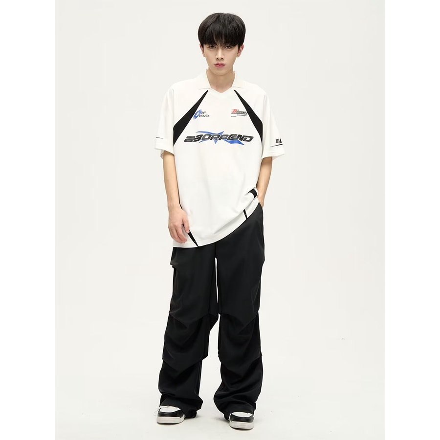 Áo Thun polo Tay Ngắn Phong Cách Retro Mỹ Cá Tính