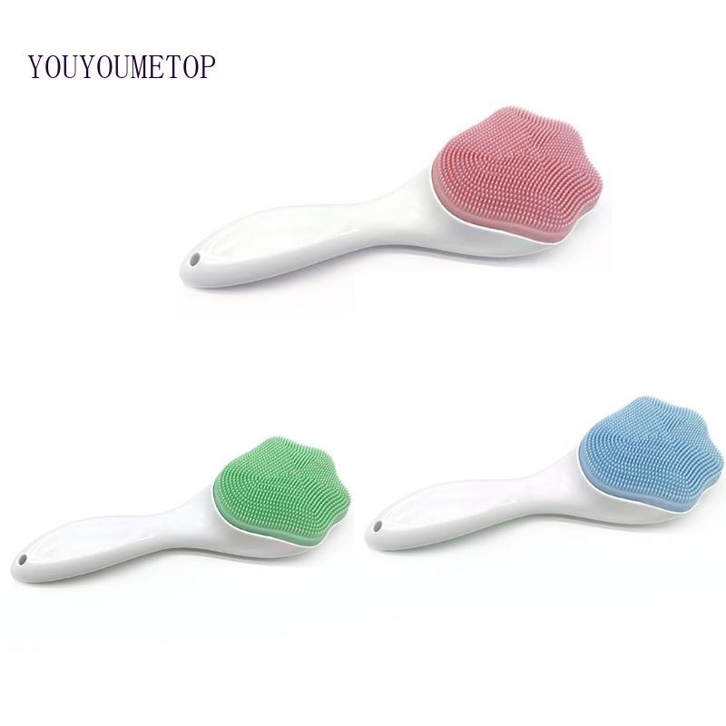 Cọ Rửa Mặt Tẩy Trang Bằng Silicon Hình Chân Mèo Dễ Thương Giúp Loại Bỏ Mụn Đầu Đen