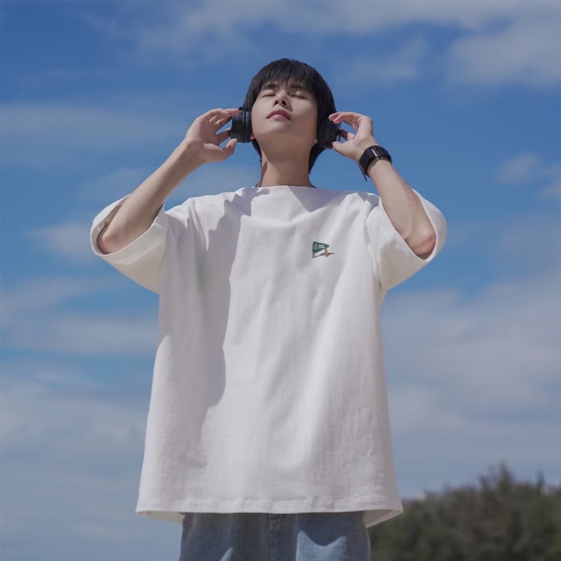 Áo Thun Tay Ngắn Dáng Rộng Chất Liệu Cotton Lụa Lạnh Thời Trang Mùa Hè Cho Nam 240g