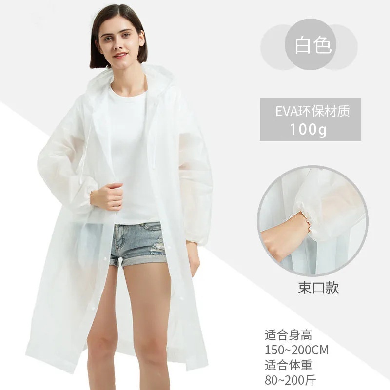 Áo Mưa Dày Dặn Bằng EVA Trong Suốt Siêu Bền Cho Người Lớn / Trẻ Em