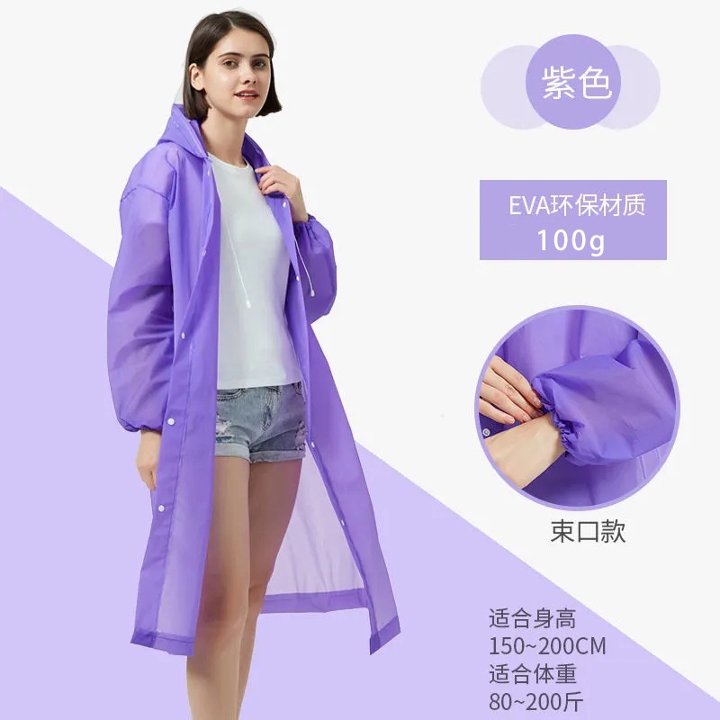 Áo Mưa Dày Dặn Bằng EVA Trong Suốt Siêu Bền Cho Người Lớn / Trẻ Em