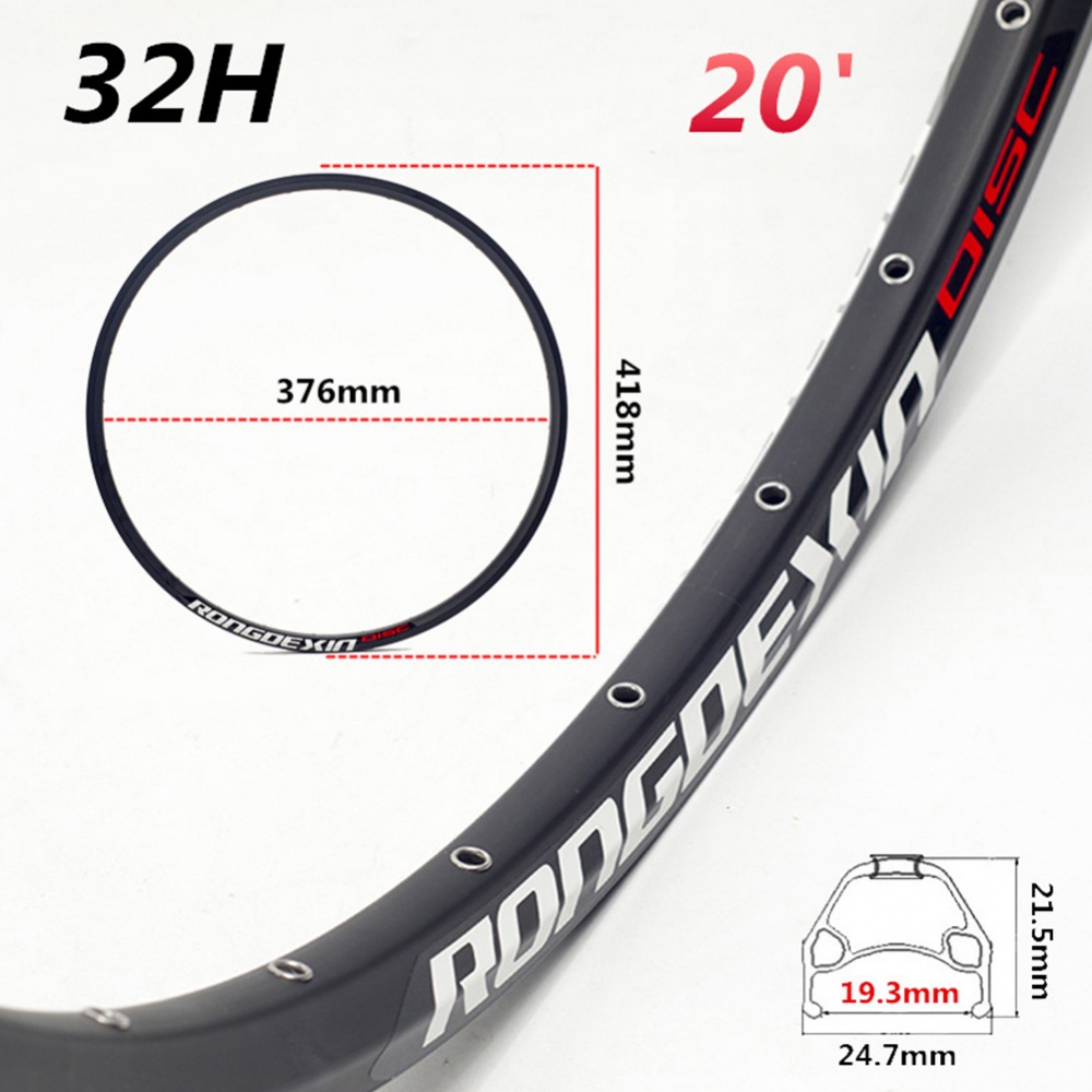Vành Bánh Xe Đạp Bằng Hợp Kim Nhôm 20-inch 24 / 28 / 32 / 36 Lỗ
