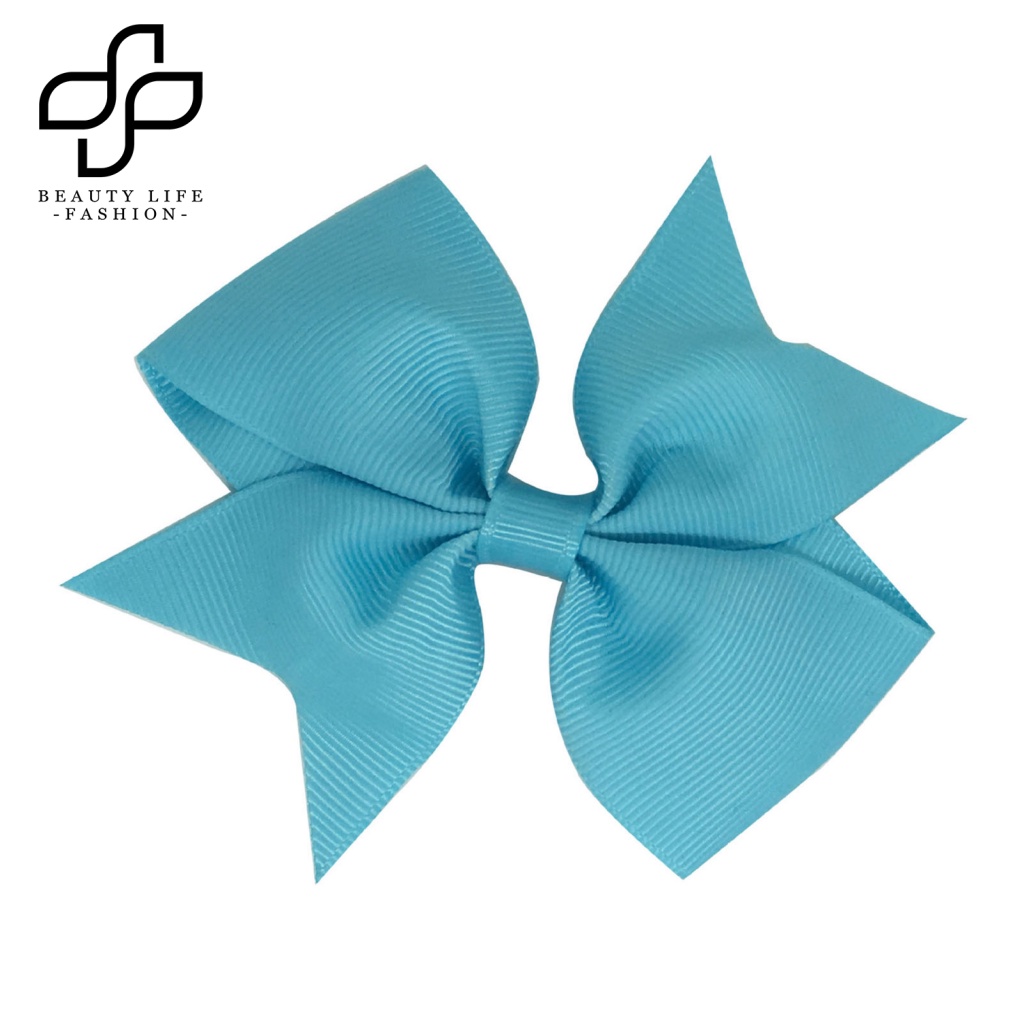 Bộ 20 Kẹp Tóc Nơ Chống Rơi Màu Trơn Xinh Xắn Cho Bé Gái