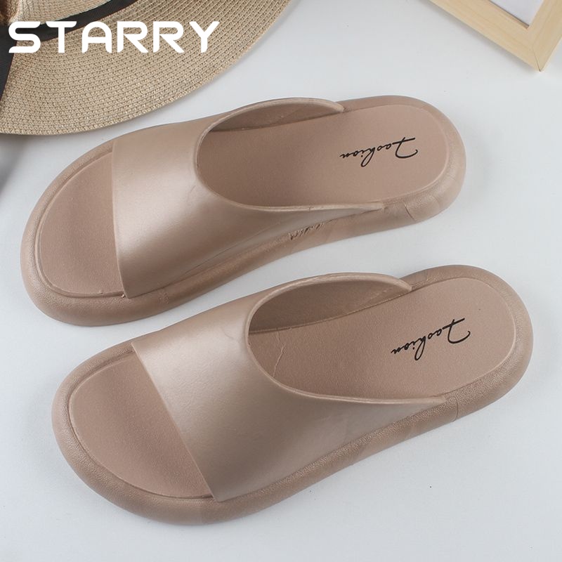 STARRY sandal nữ dép quai hậu nữ dép nữ đế cao dép bánh mì 2023NEW 060518