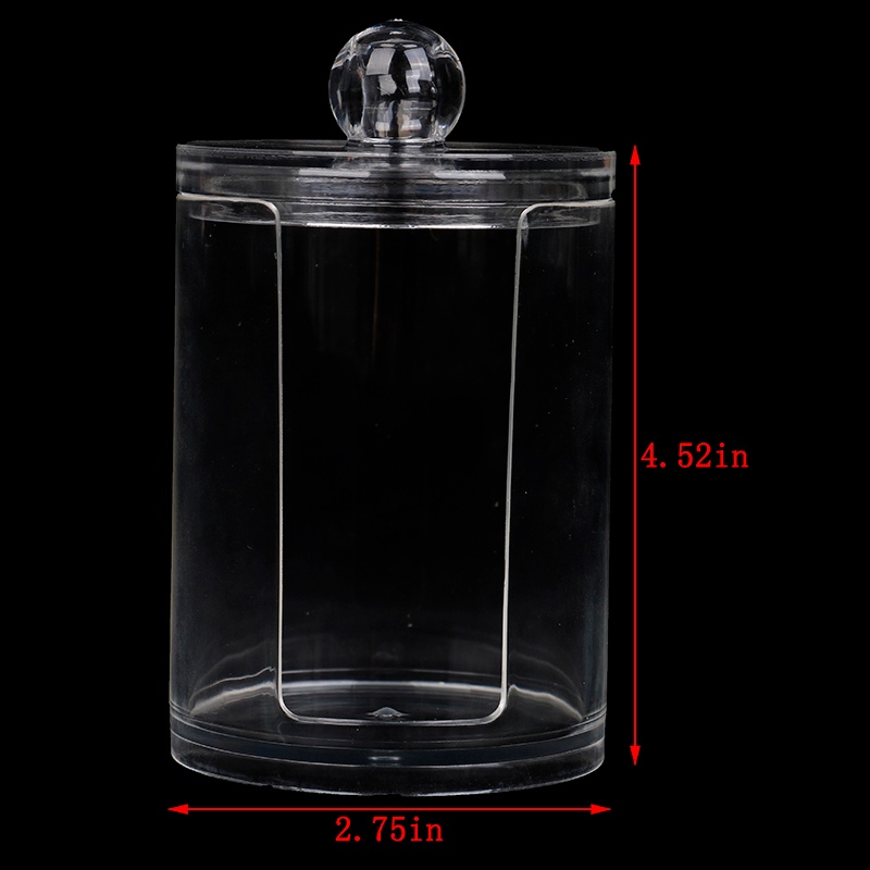 Bigapple 1 Hộp Acrylic Trong Suốt Đựng Bông Tăm Trang Điểm RDG