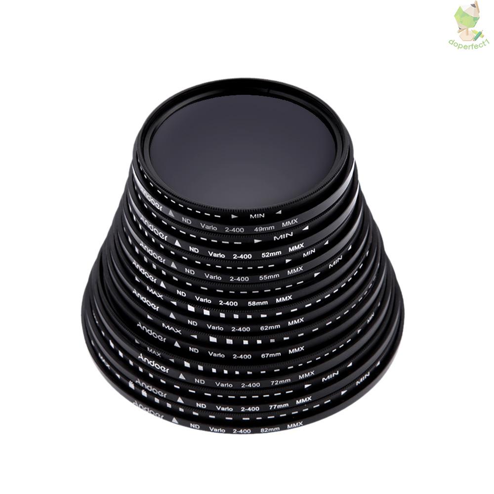 Andoer 55mm ND Fader Neutral Density Adjustable ND2 to ND400 Variable Filter for   DSLR Camera   Came-6.5