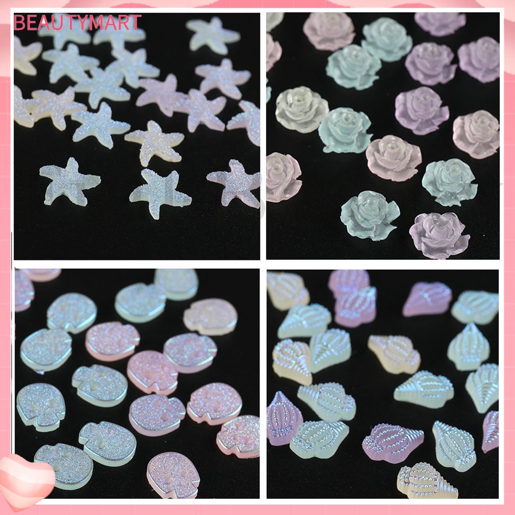 1 Hộp Phụ Kiện Trang Trí Móng Nghệ Thuật Tạo Hiệu Ứng 3D Phát Sáng Trong Bóng Tối DIY