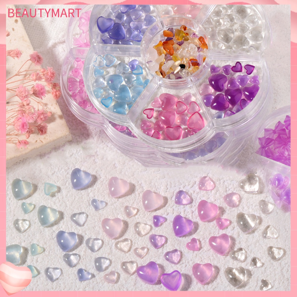1 Hộp Phụ Kiện Trang Trí Móng Tay 3D Bằng Nhựa Resin Màu Sắc Sống Động Dễ Phối Đồ Dành Cho Nữ
